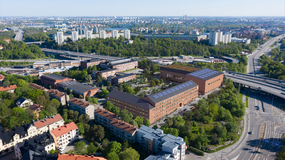 TMRW Nystad Stadsutveckling Herbariet 2 Aerial WIP