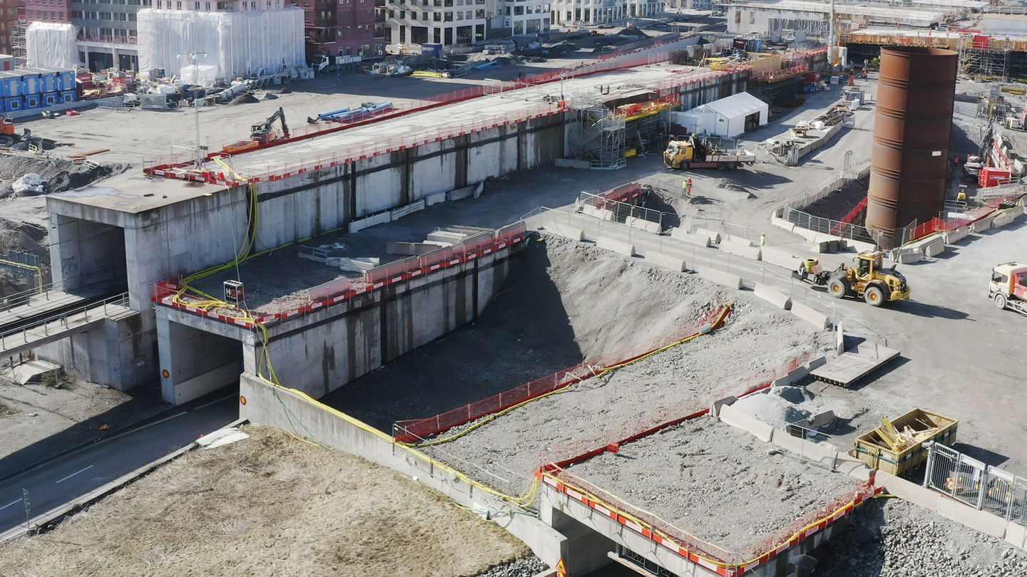 Foto av en byggarbetsplats