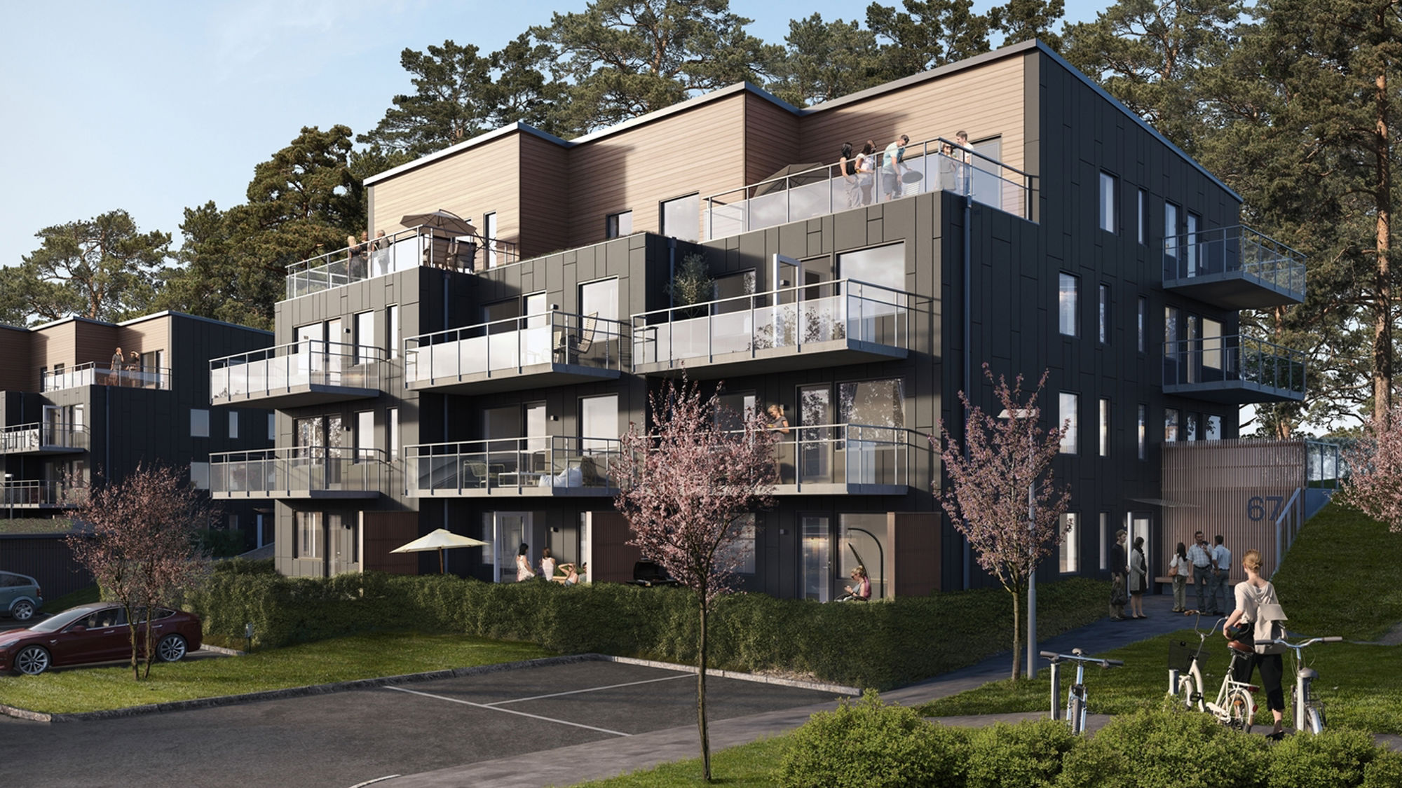 Säljsuccé för Veidekkes projekt Hills Solläget efter digital säljstart 