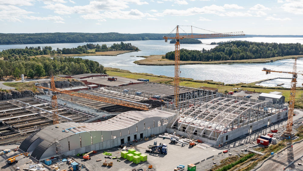 Pågående arbete på Himmerfjärsdverket