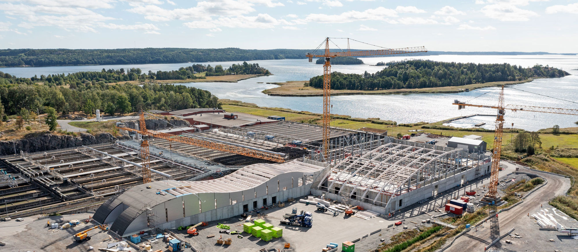 Pågående arbete på Himmerfjärsdverket