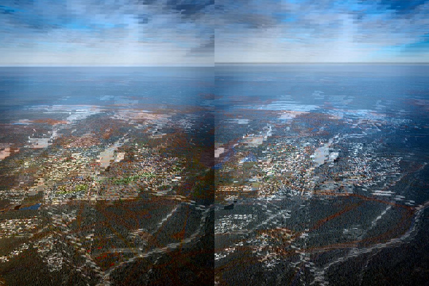 Flygbild över Malmberget.