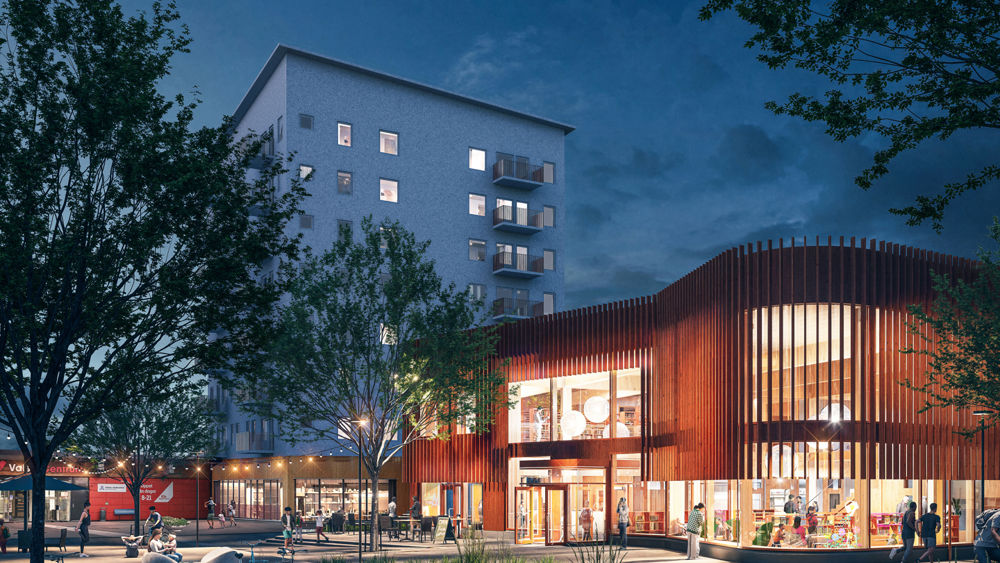 Valsta KAC exteriör torget