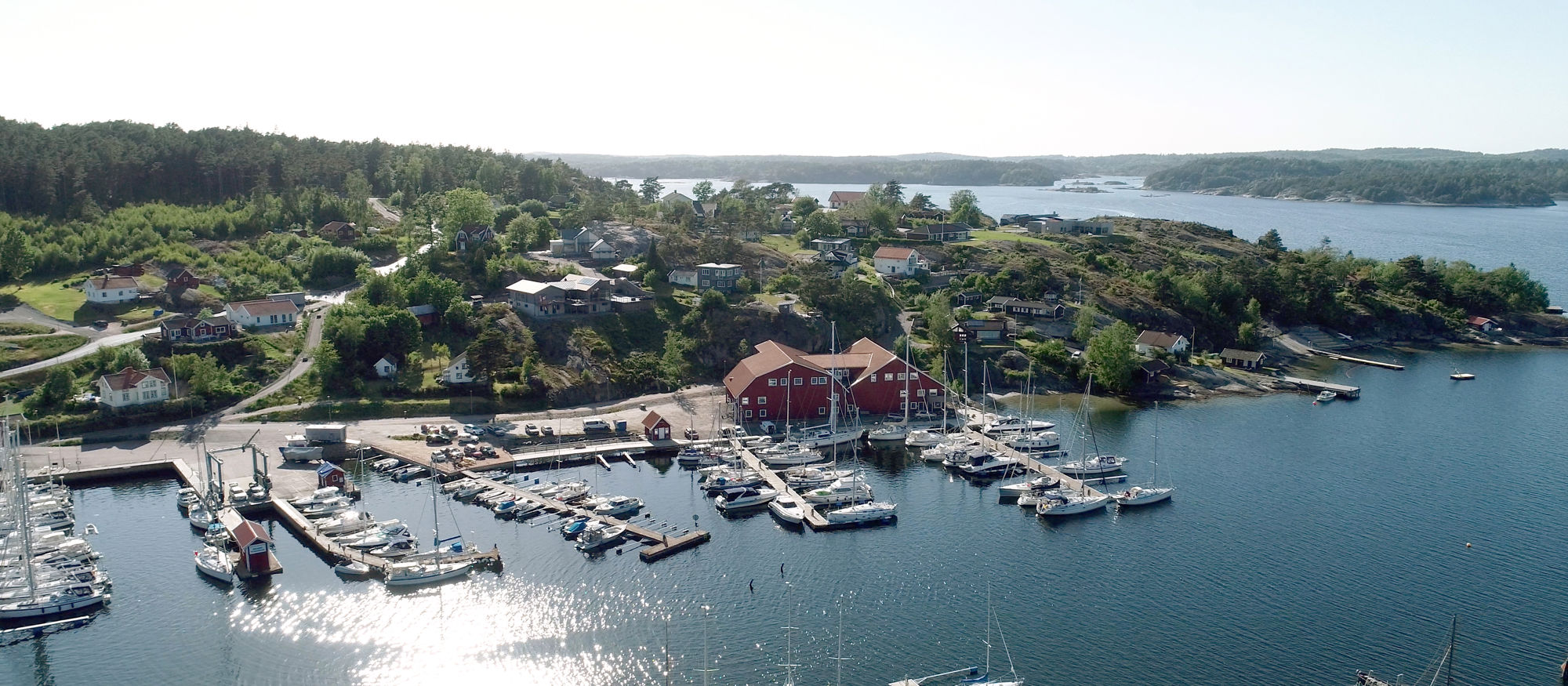Drönarfoto över Kungsviken.