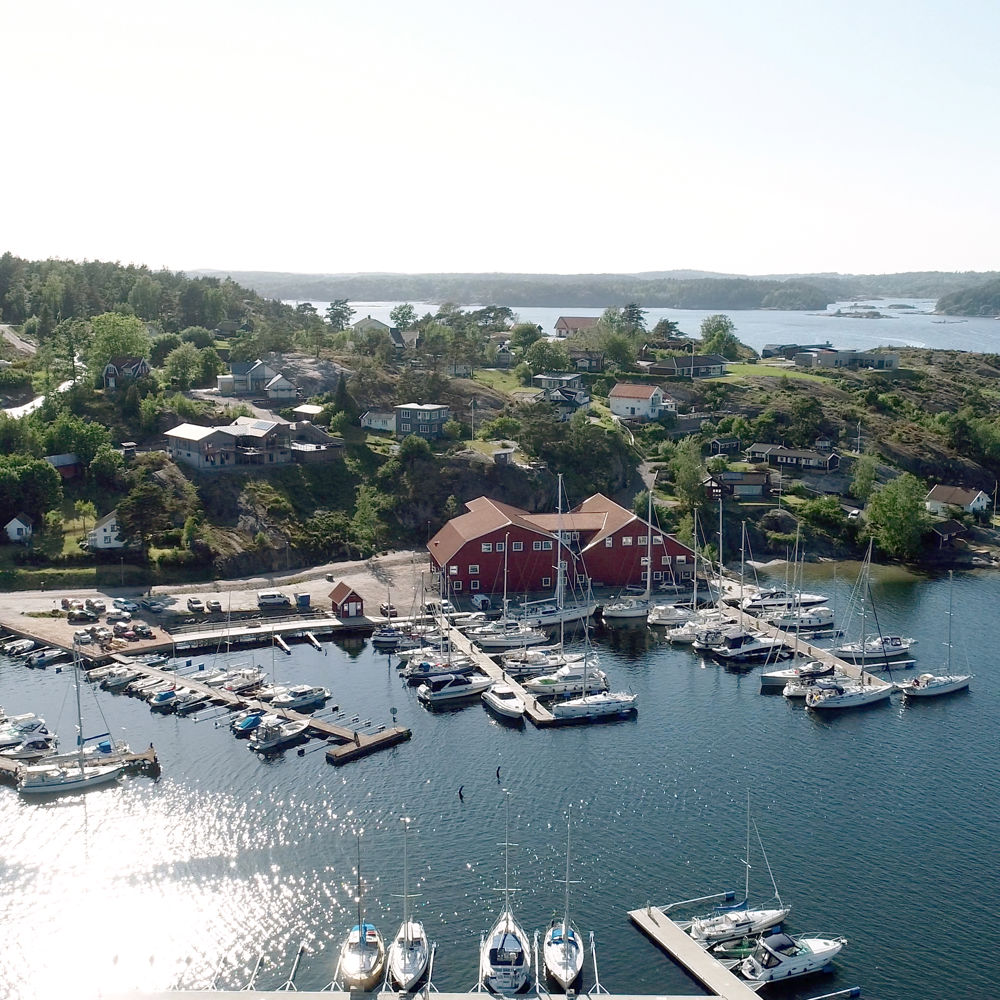 Drönarfoto över Kungsviken.